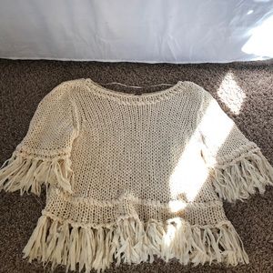 FREE PEOPLE Tassel Hem sweater